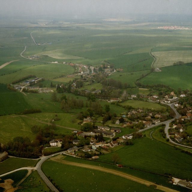 Aerial view of Chitterne